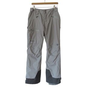 Marmot Gray Refuge Snow Pants Ski Snowboard Small Recco Insulated Zip Pockets